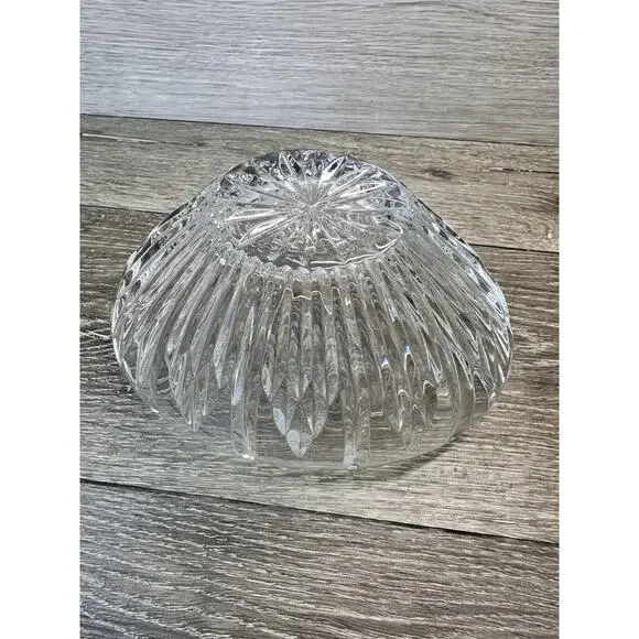 Waterford Carina Pattern Oval Vase Heavy Crystal Glass Bowl L7.75xH5.75xW4.5”